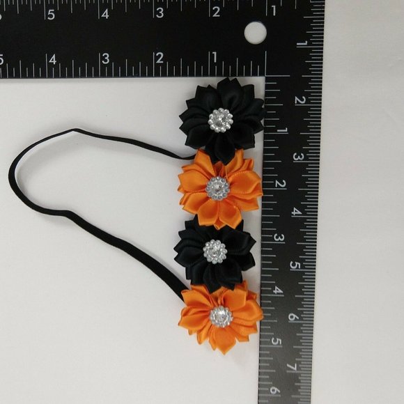 Baby Infant Halloween Hair Bow headband elastic - Picture 3 of 5